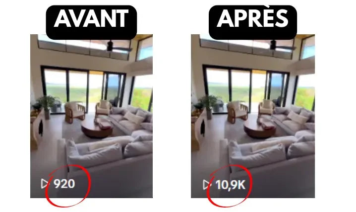 Avant après achat abonnés RetroBoost - Résultats réels